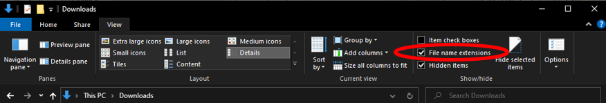 How to Show File Name Extensions in Windows File Explorer