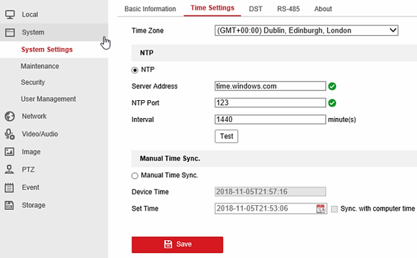 Setting hikvision hot sale