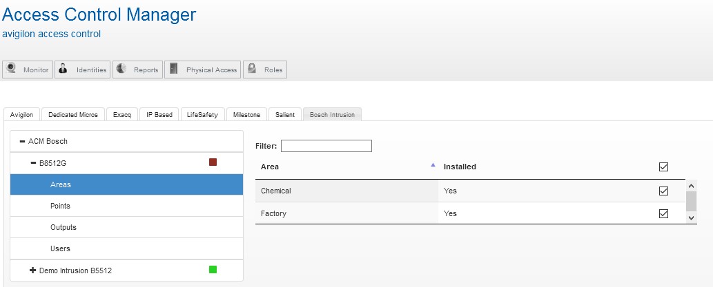 Bosch Alarm Panel Integration with ACM