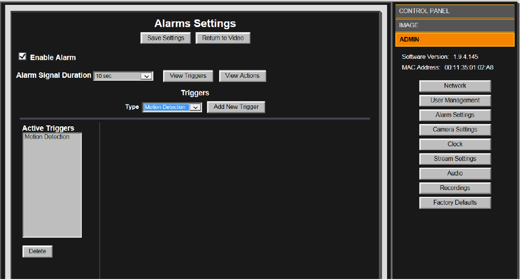 ACC - How To Set Up Motion Detection For OnCam Cameras