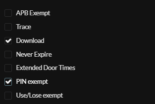 ACM - ' PIN Exempt ' Feature