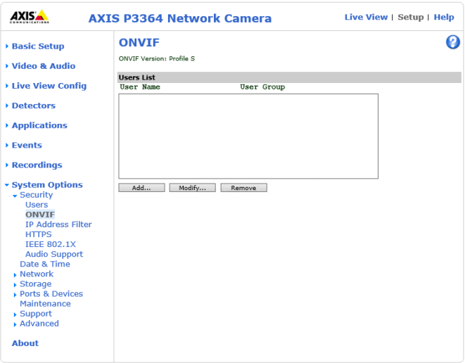 Axis rtsp best sale stream profile