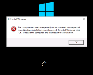 Error Message On Startup: &ldquo;The computer restarted unexpectedly or 