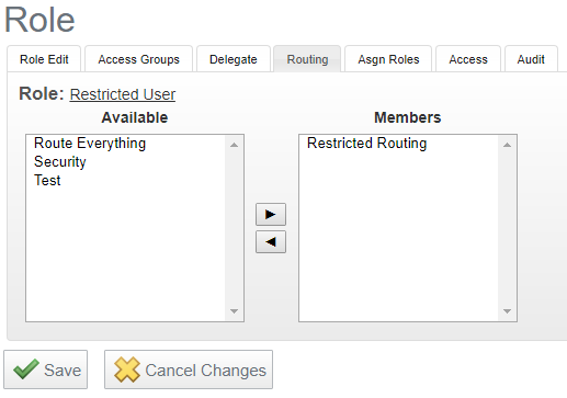 How to set up Routing Groups in ACM