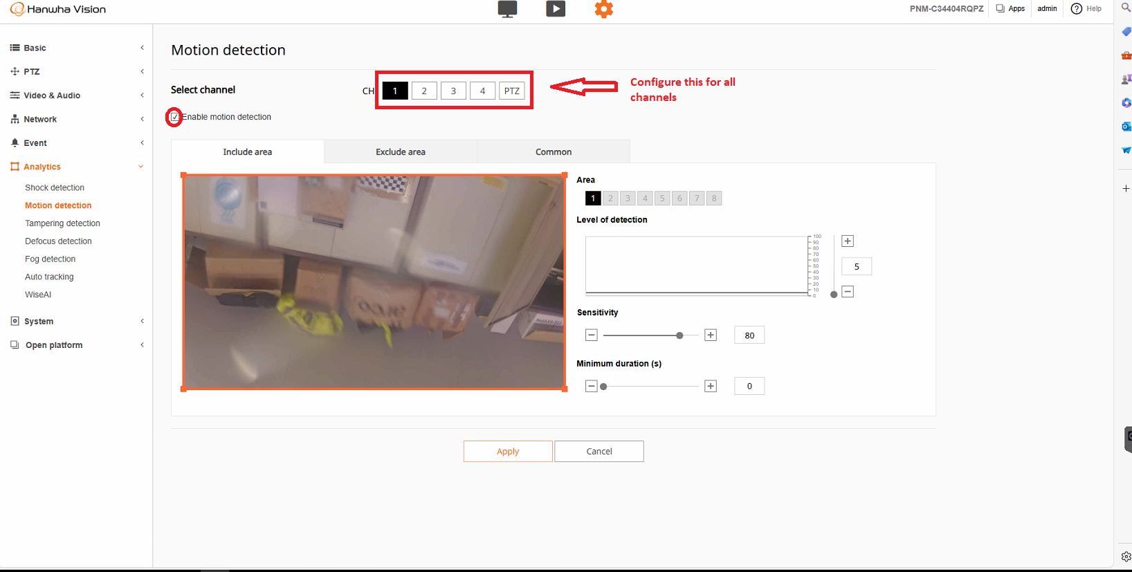 How to Connect Hanwha PNM model cameras to ACC