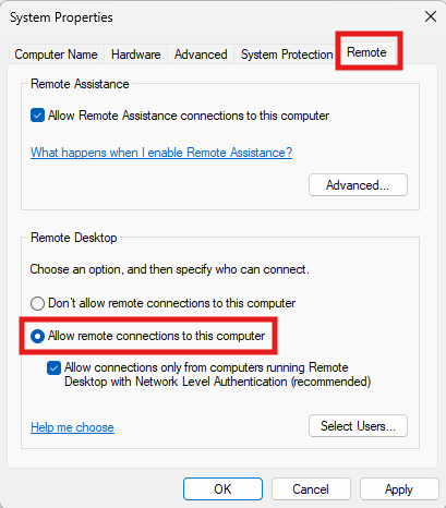Enable Windows RDP