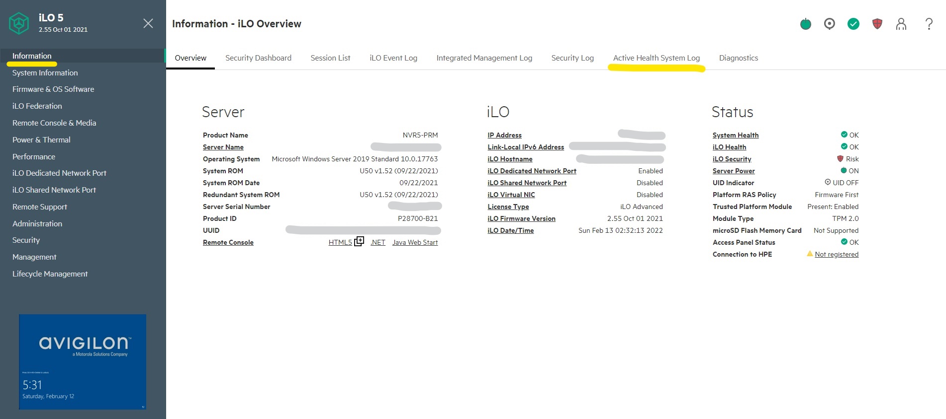 HPE - How to collect Active Health System (AHS) Log - via iLO