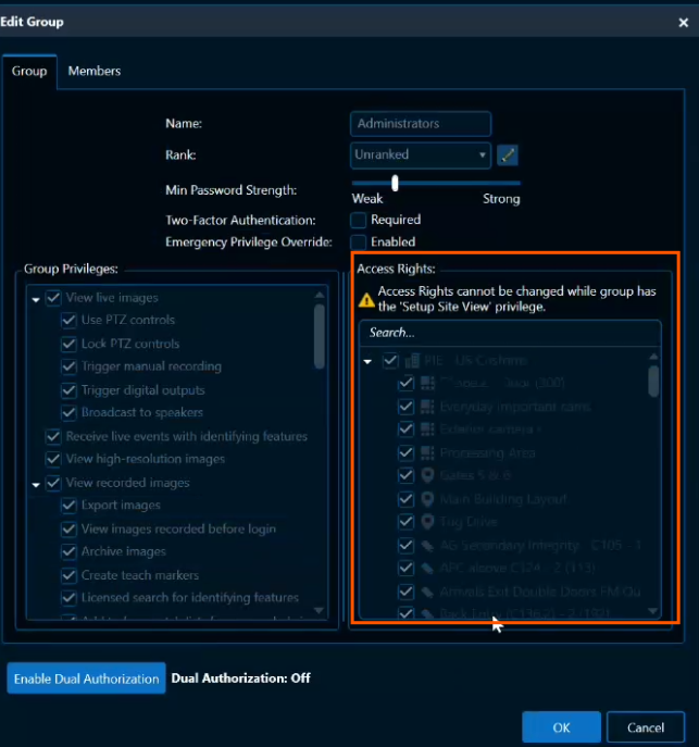 Unable to connect or disconnect cameras in ACC/Unity Client