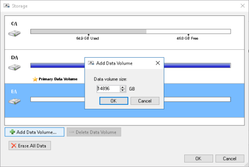 Adding Secondary Data Volume or Extended Storage to the ACC System