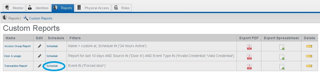 ACM - How to Schedule a Custom Report
