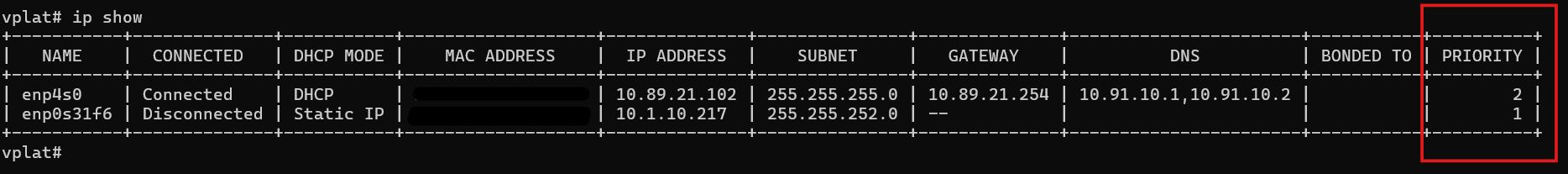 How to change NIC Priority of a Cloud Connector via SSH