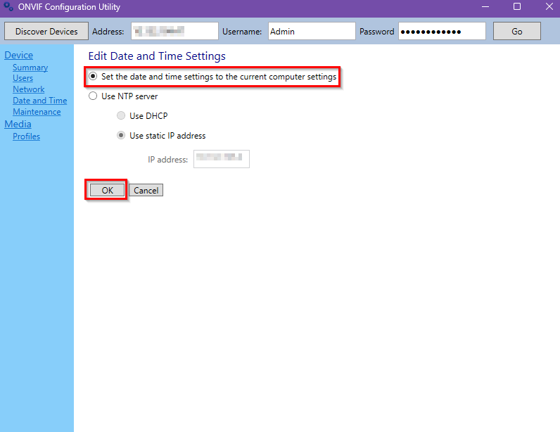 IndigoVision How to Manually Change Time and Date for GX/BX/UX/PTZ ...