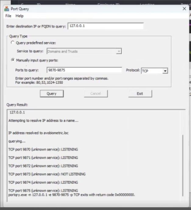 ACM - Virdi Biometric - Fail error:1010