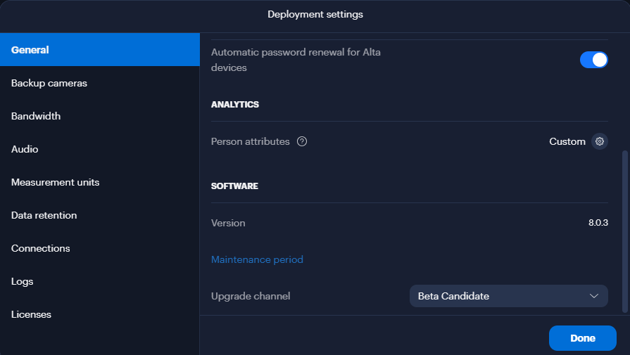 Change Alta Video Update Schedule