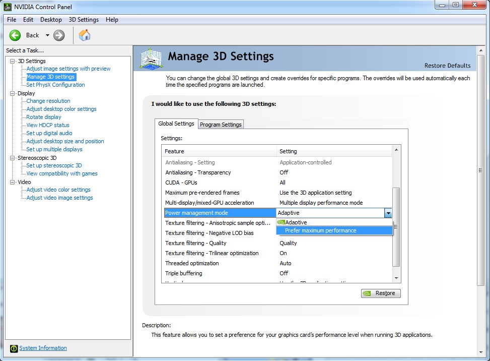 ACC Client Performance Issues - nVidia Driver settings