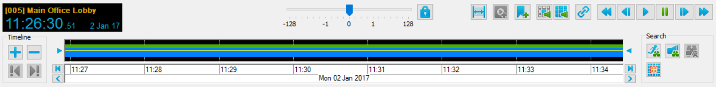 IndigoVision Control Center - Understanding Playback Timeline