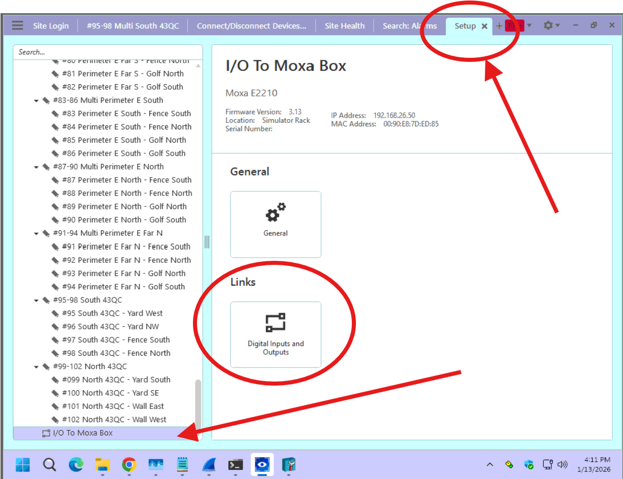 Moxa/ACC configuration Setup