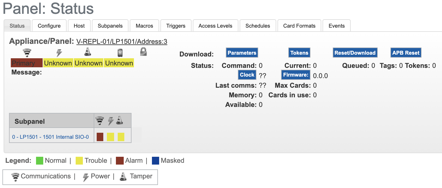 ACM Shows Panel is Offline or Panel Won't Connect to ACM