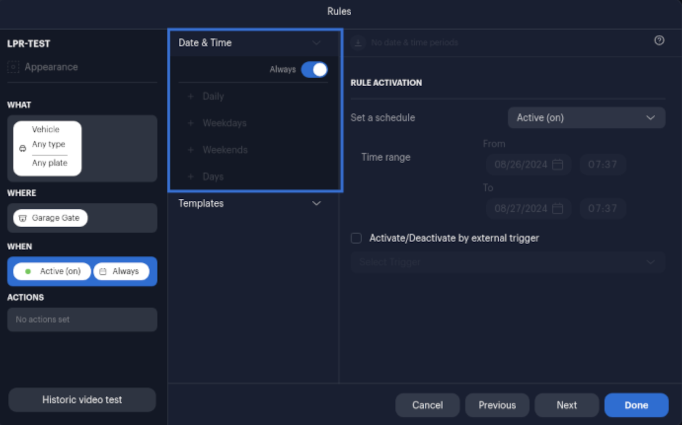 Setting up and configuration of the License Plate Recognition (LPR ...